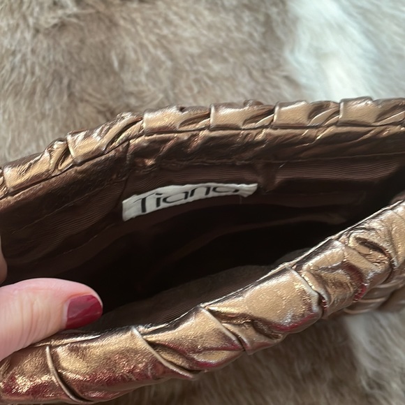 Vintage TIANA natural leather purse gold - Picture 5 of 6
